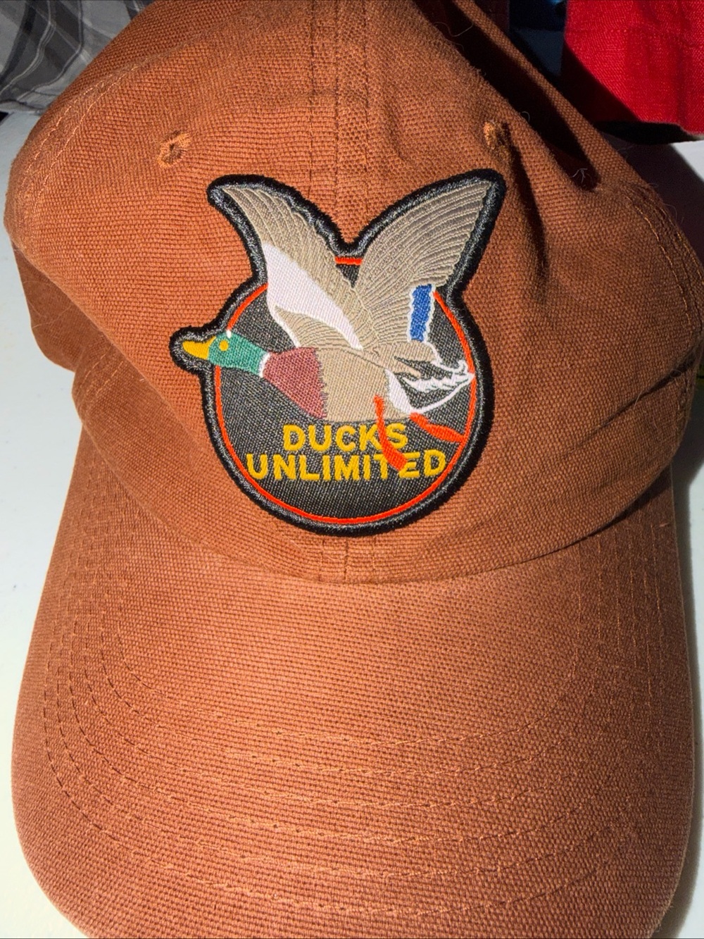 Ducks Unlimited Men's Brown Cotton Duck Patch Cap